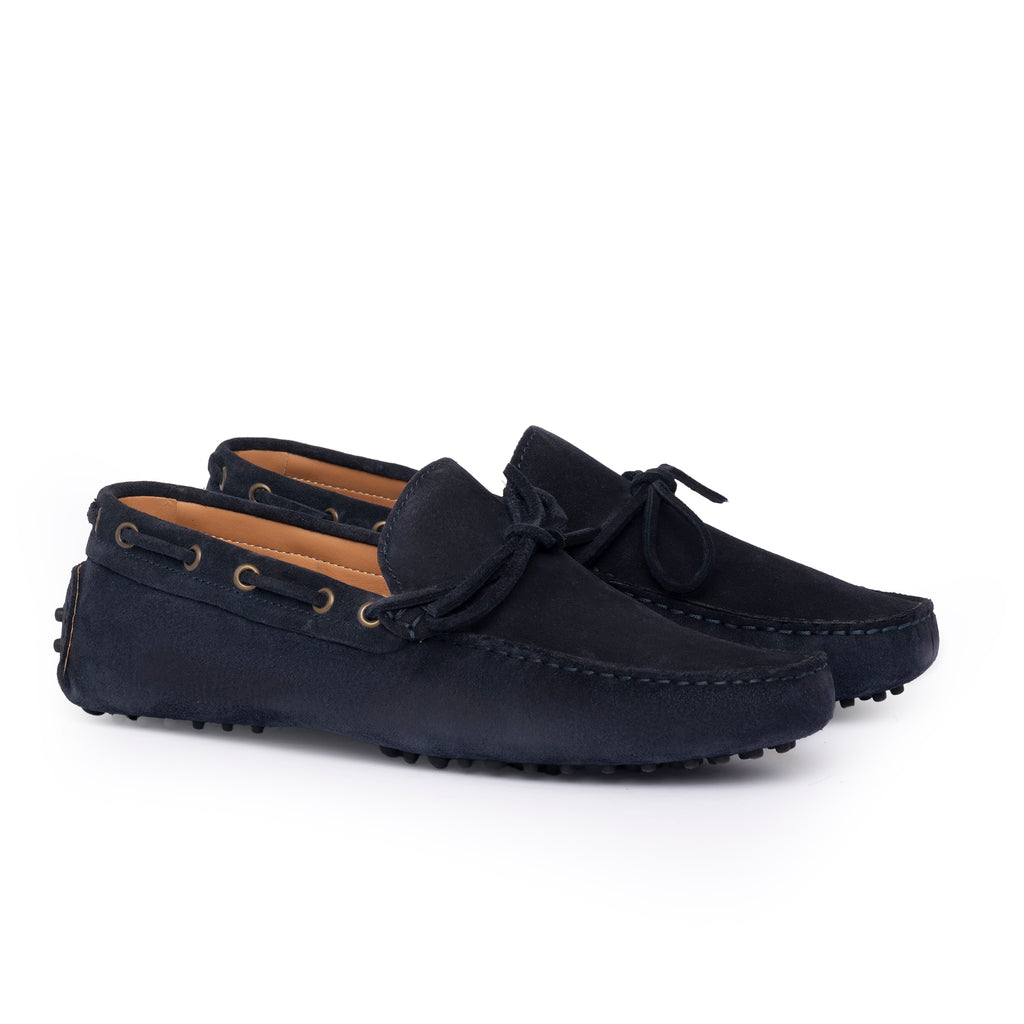 Rubber Suede Loafers - Blue