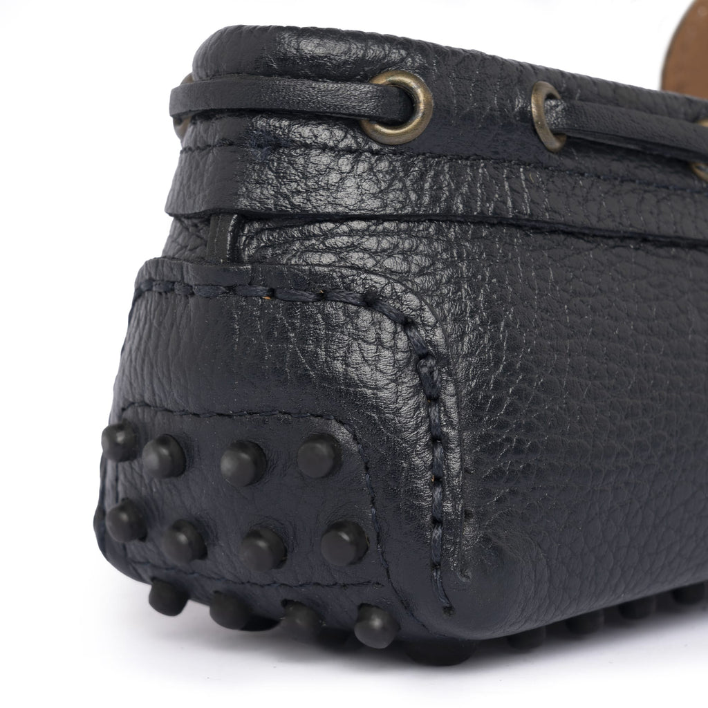 Leather Rubber Loafers - Blue