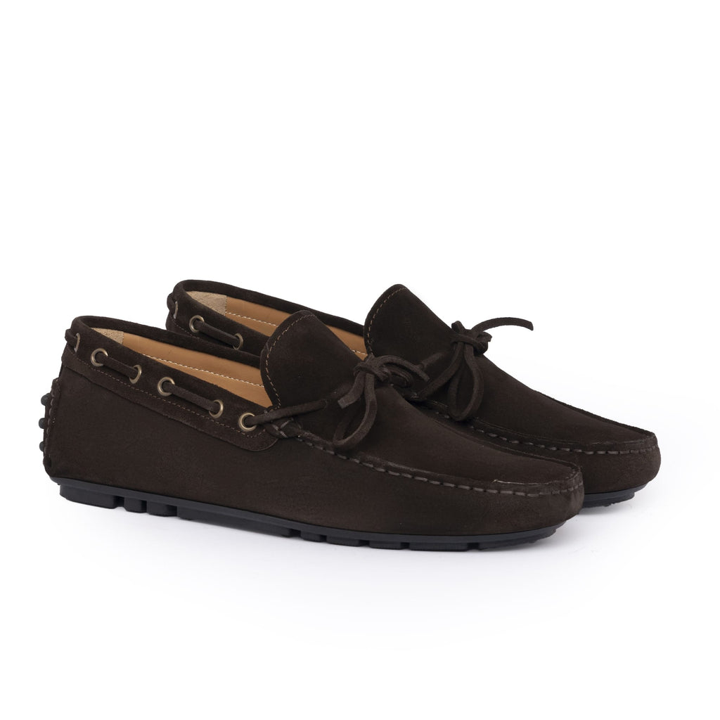 Rubber F.2 Suede Loafers - Dark Brown