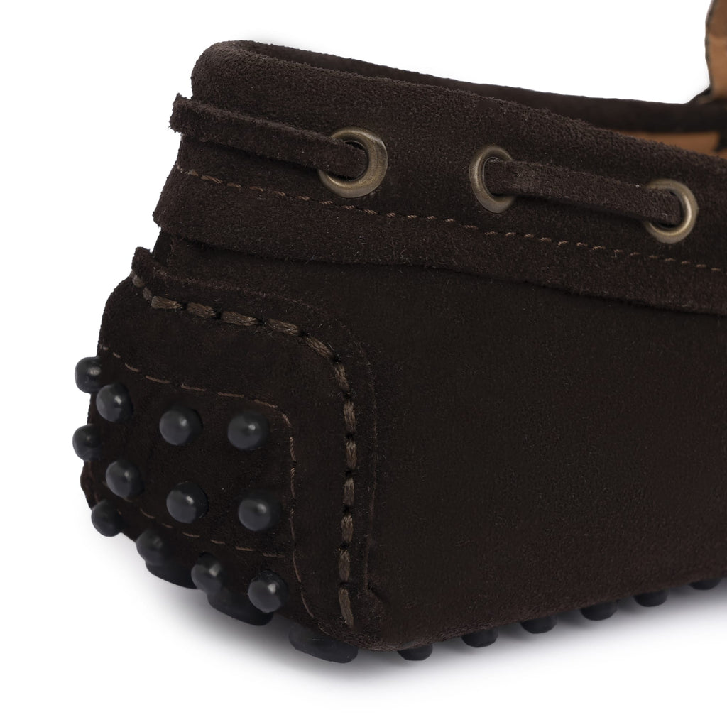 Rubber Suede Loafers - Dark Brown