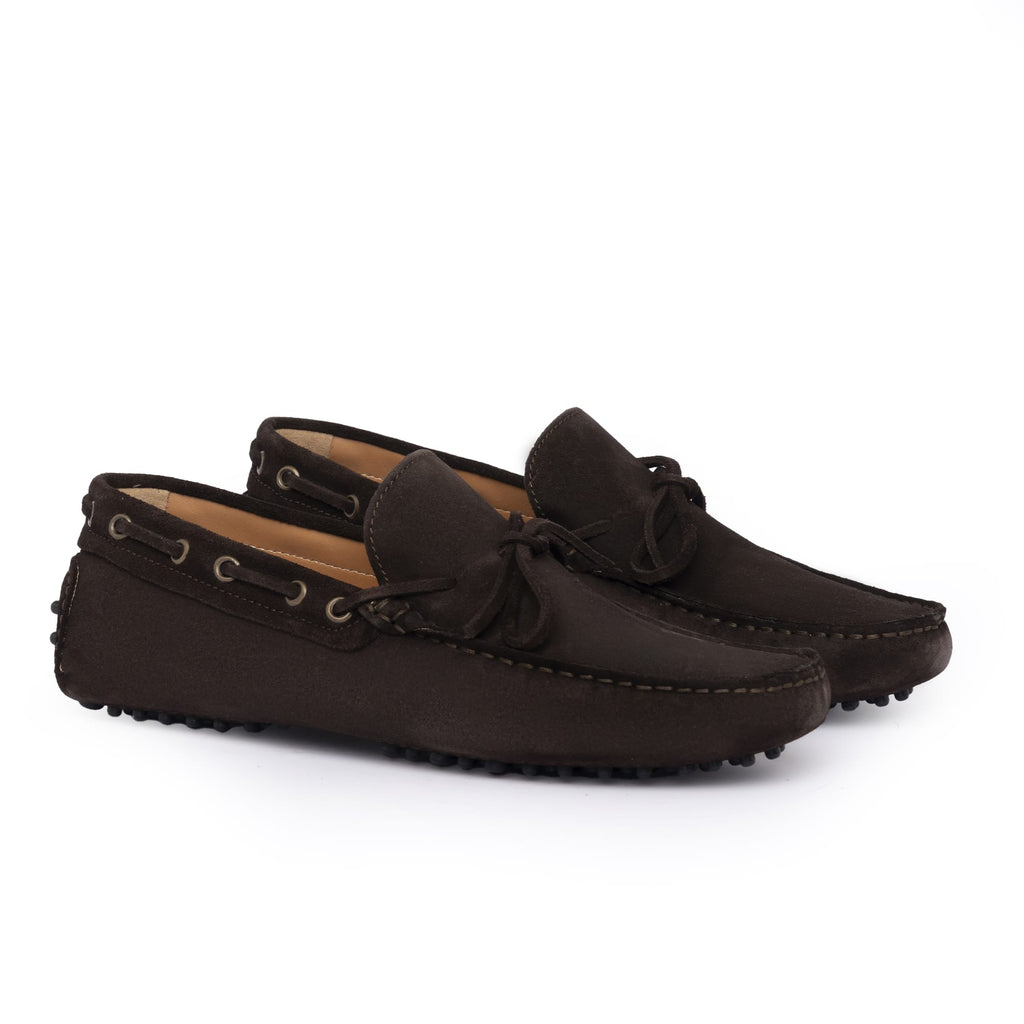 Rubber Suede Loafers - Dark Brown