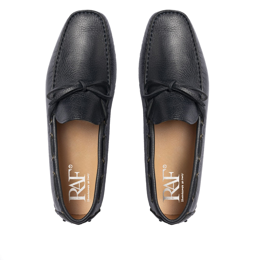 Leather Rubber Loafers - Blue