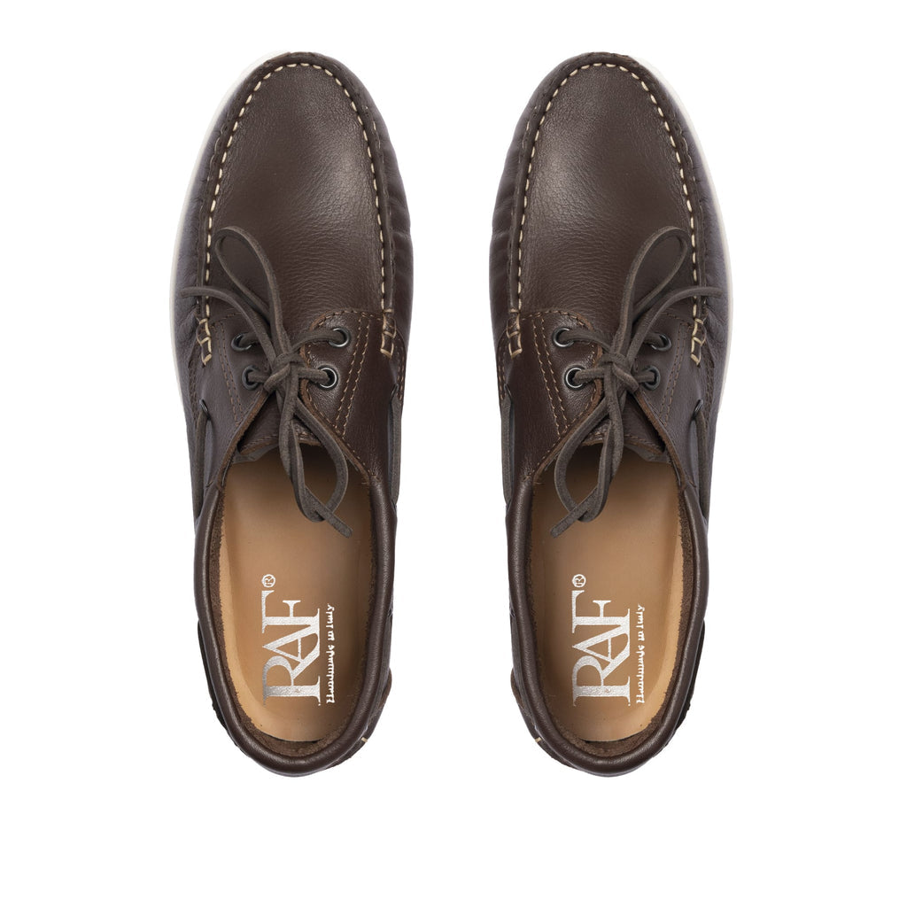 Loafers Boat 01 with Dark Brown Leather Laces