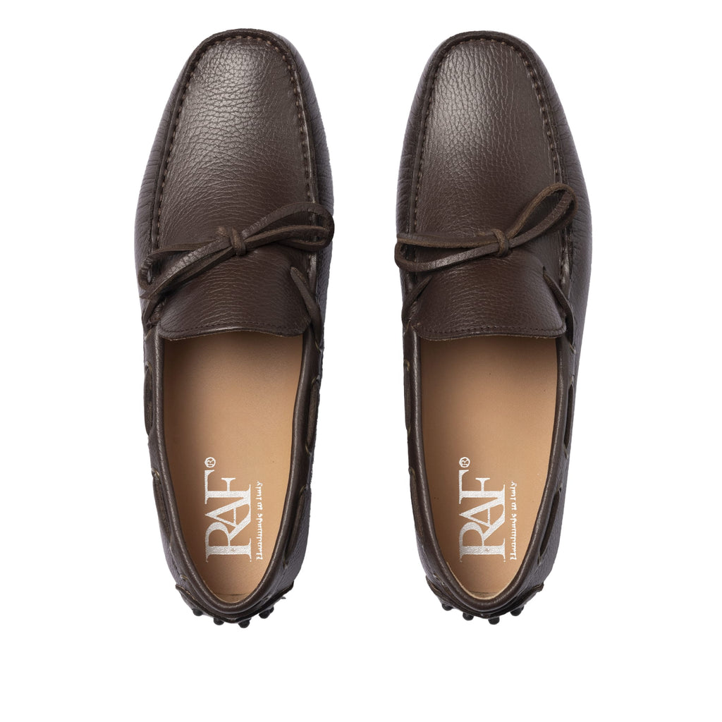 Leather Rubber Loafers - Dark Brown