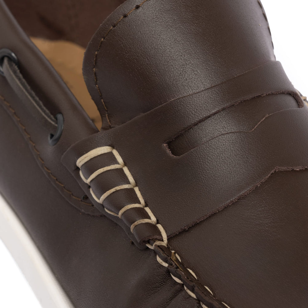 Loafers Boat 02 with Dark Brown Leather Bandage