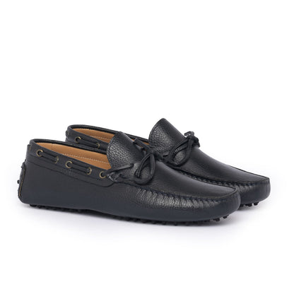 Leather Rubber Loafers - Blue