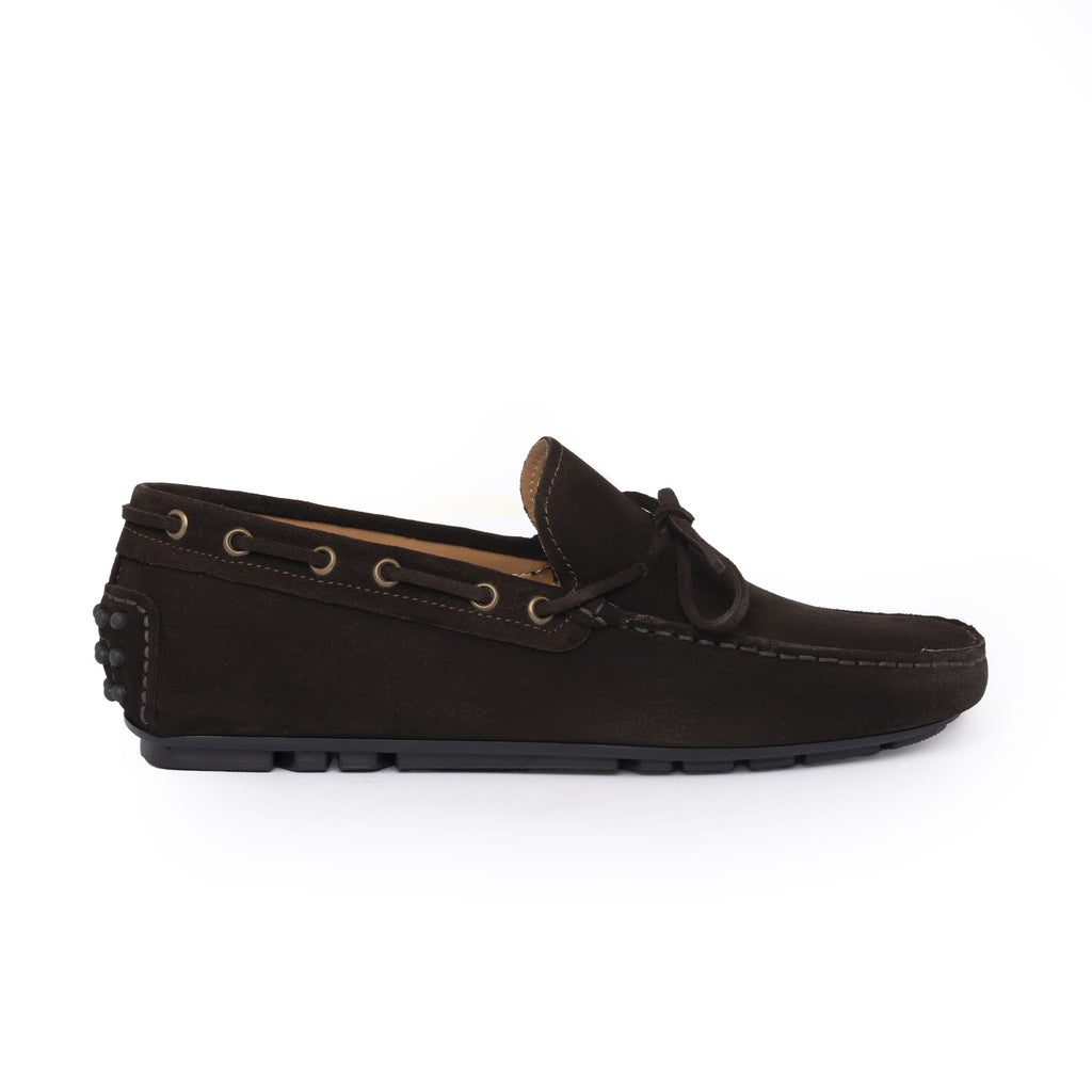 Rubber F.2 Suede Loafers - Dark Brown