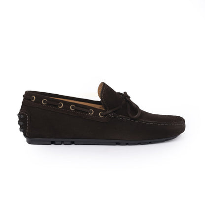 Rubber F.2 Suede Loafers - Dark Brown