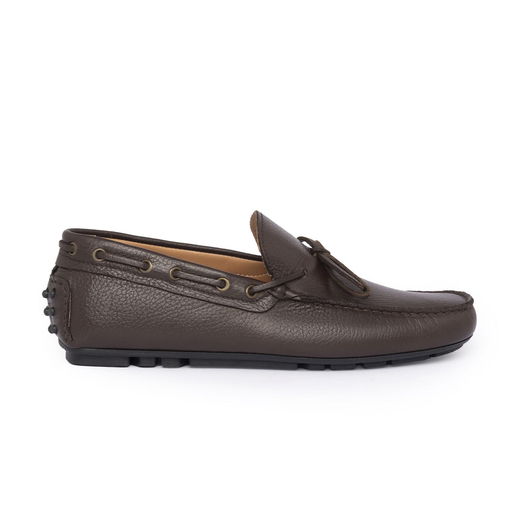 Rubber F.2 Leather Loafers - Dark Brown