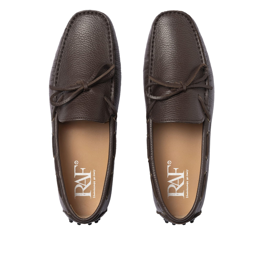 Rubber F.2 Leather Loafers - Dark Brown