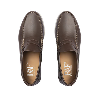 Loafers Boat 02 with Dark Brown Leather Bandage
