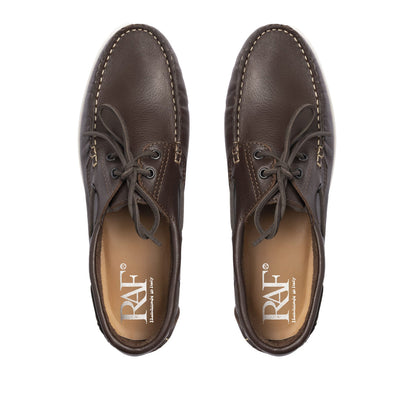 Loafers Boat 01 with Dark Brown Leather Laces