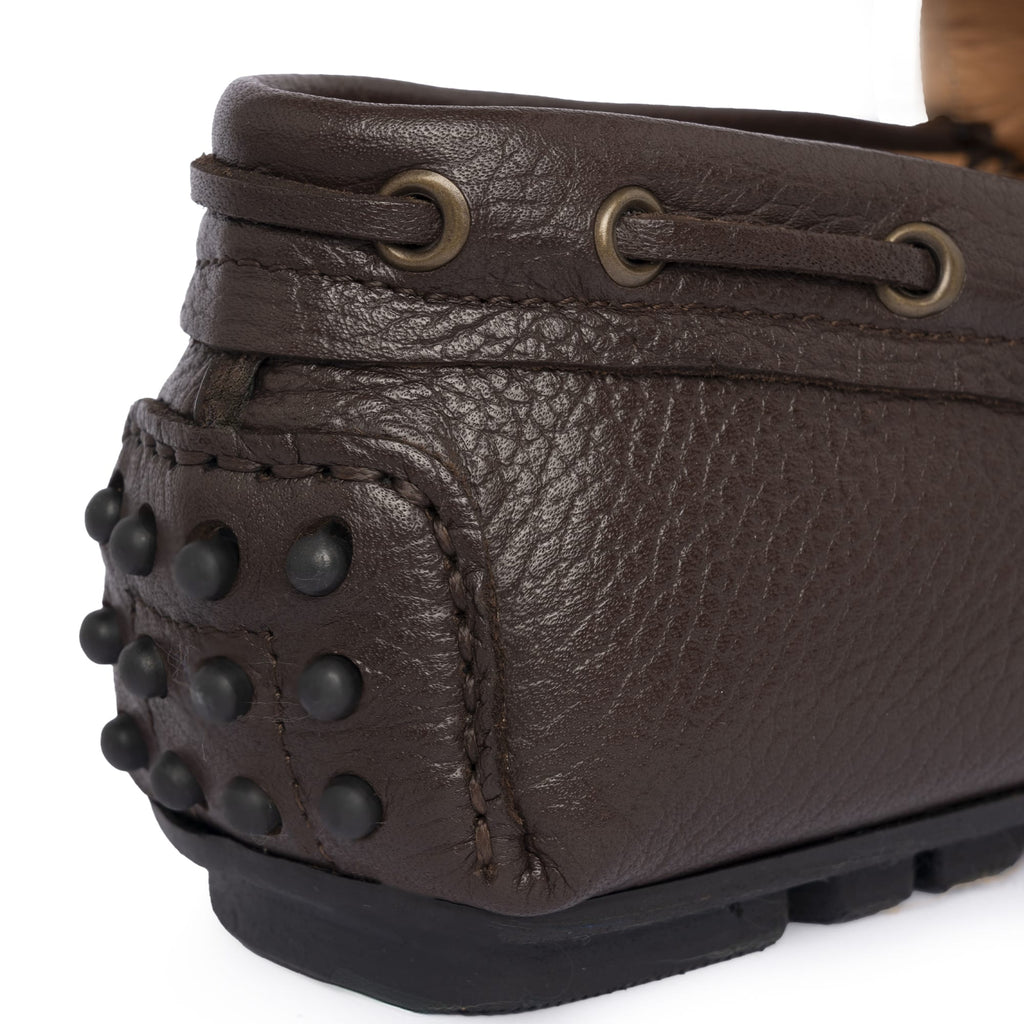 Rubber F.2 Leather Loafers - Dark Brown