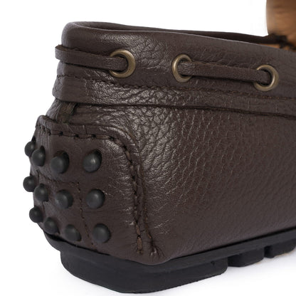 Rubber F.2 Leather Loafers - Dark Brown