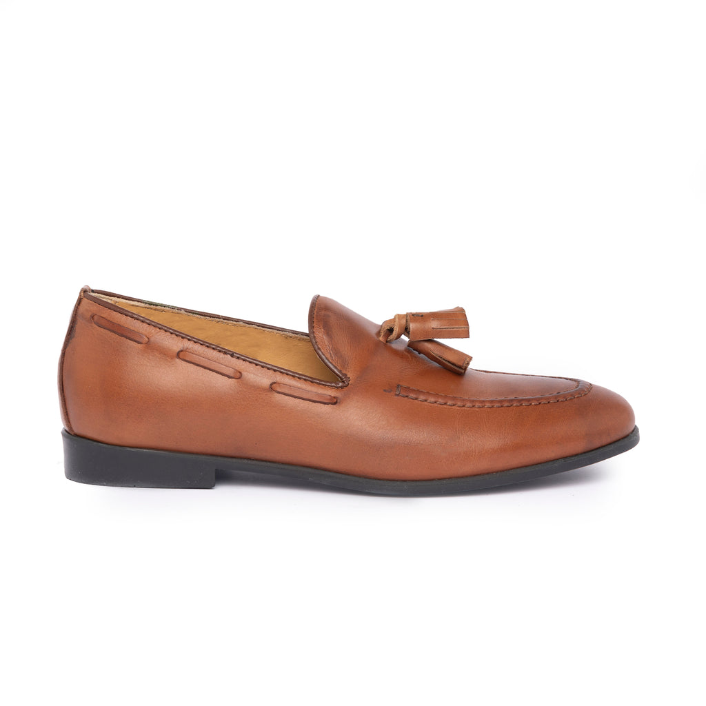 Loafers with Leather Bow - Leather