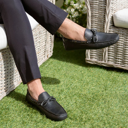 Leather Rubber Loafers - Blue
