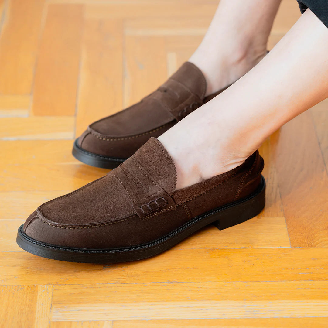 Suede Loafers - Dark Brown